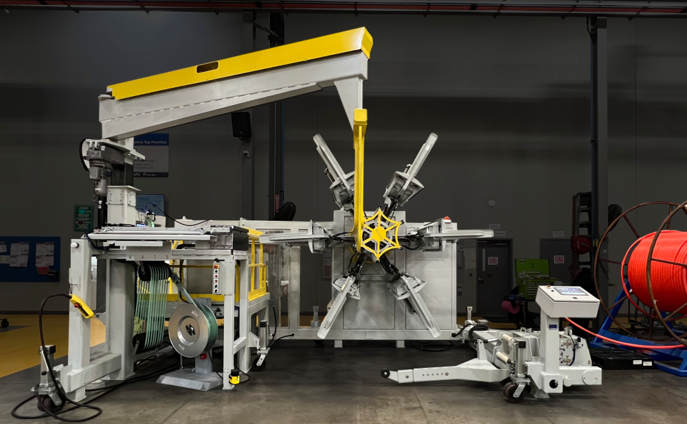 Semi-Automatic Coiler with Banding and Unloading Feature